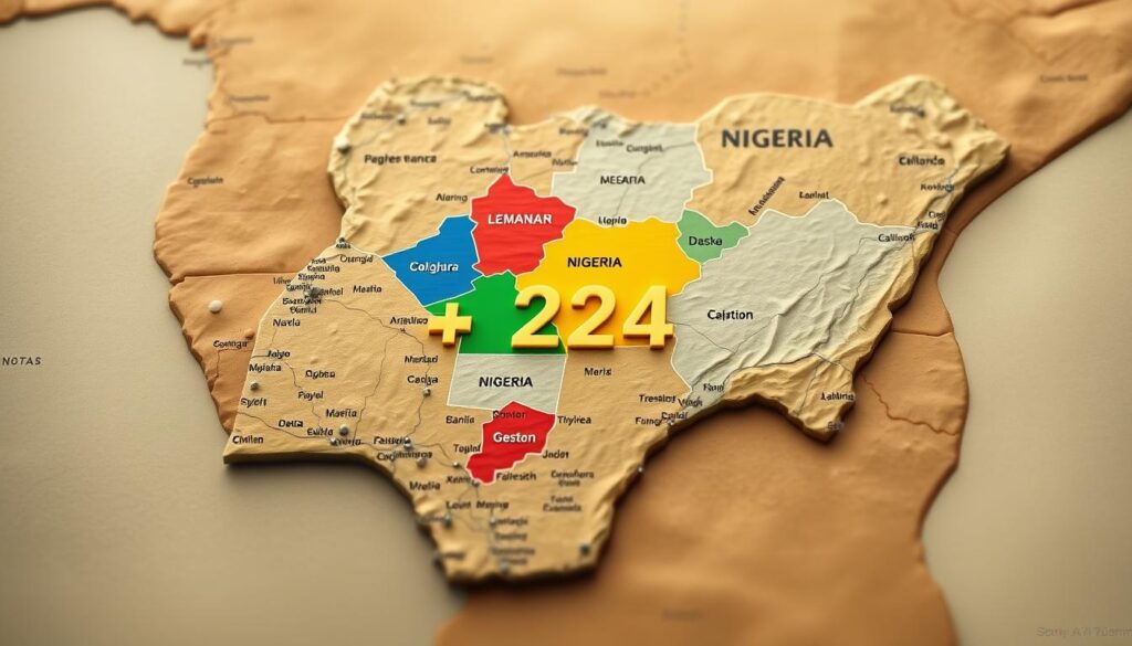geografische Zuordnung Nigeria Vorwahl