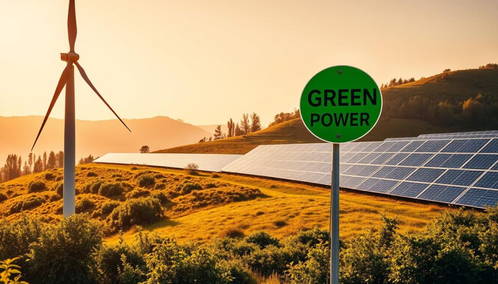 Energiewende mit Grüner Strom Label