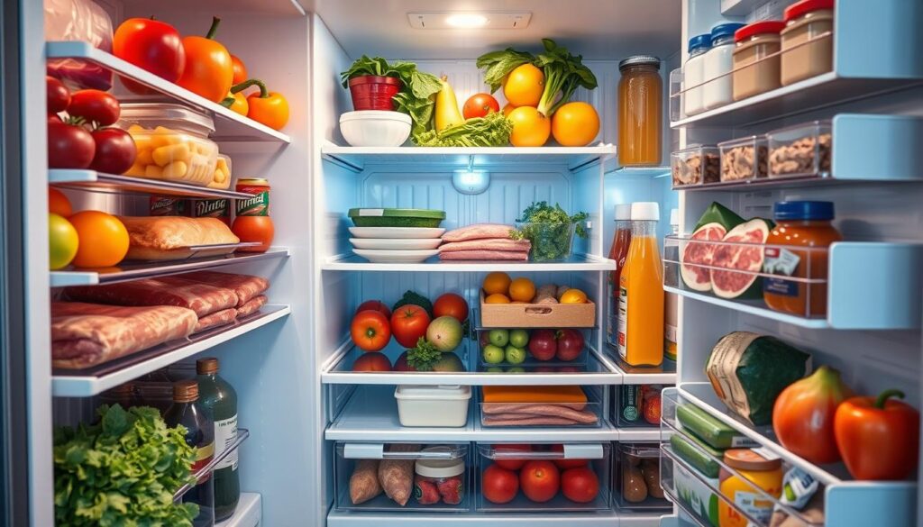 Kühlschrank Anordnung zur Frische der Lebensmittel
